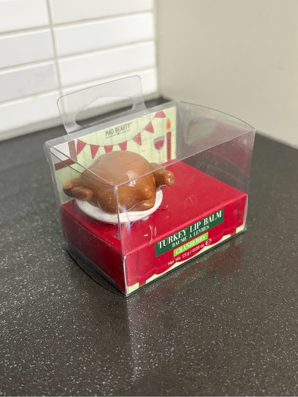 NWT Mad Beauty Turkey lip balm in cranberry flavour